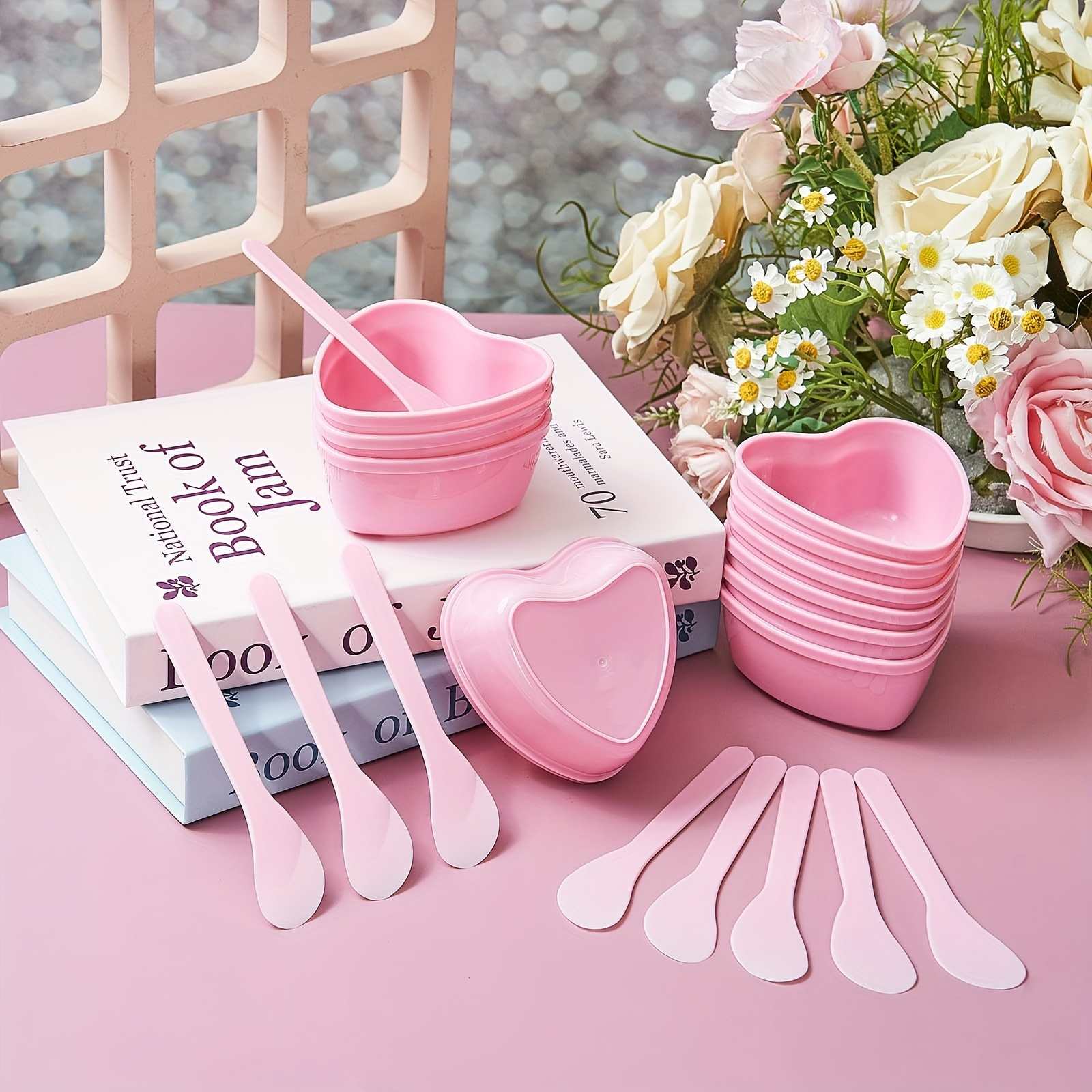 Skincare Qv - 6-piece Pink Heart Shaped Facial Mask