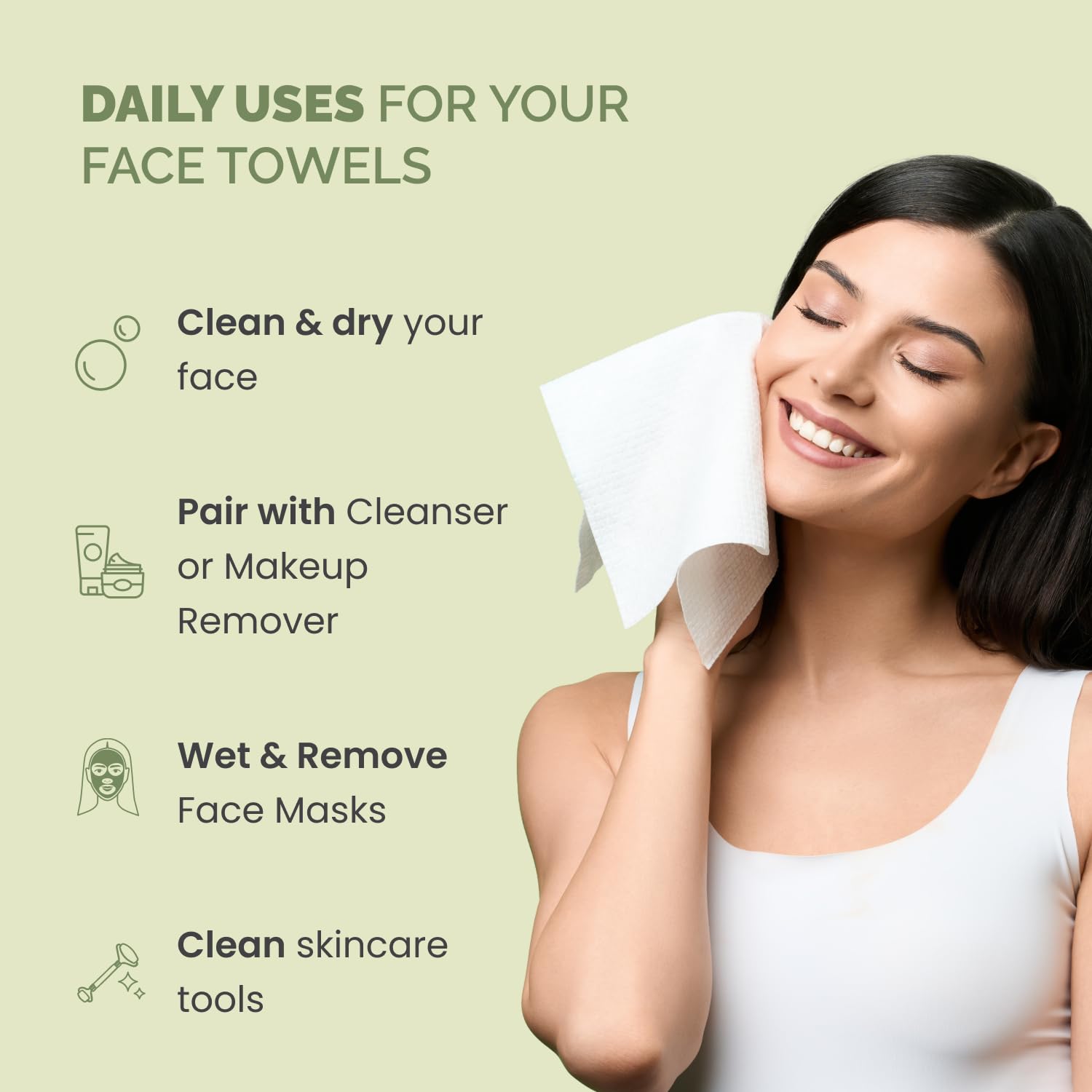 Disposable Face Towels XL 10x1 - Xl Skincare ulasan dan harga
