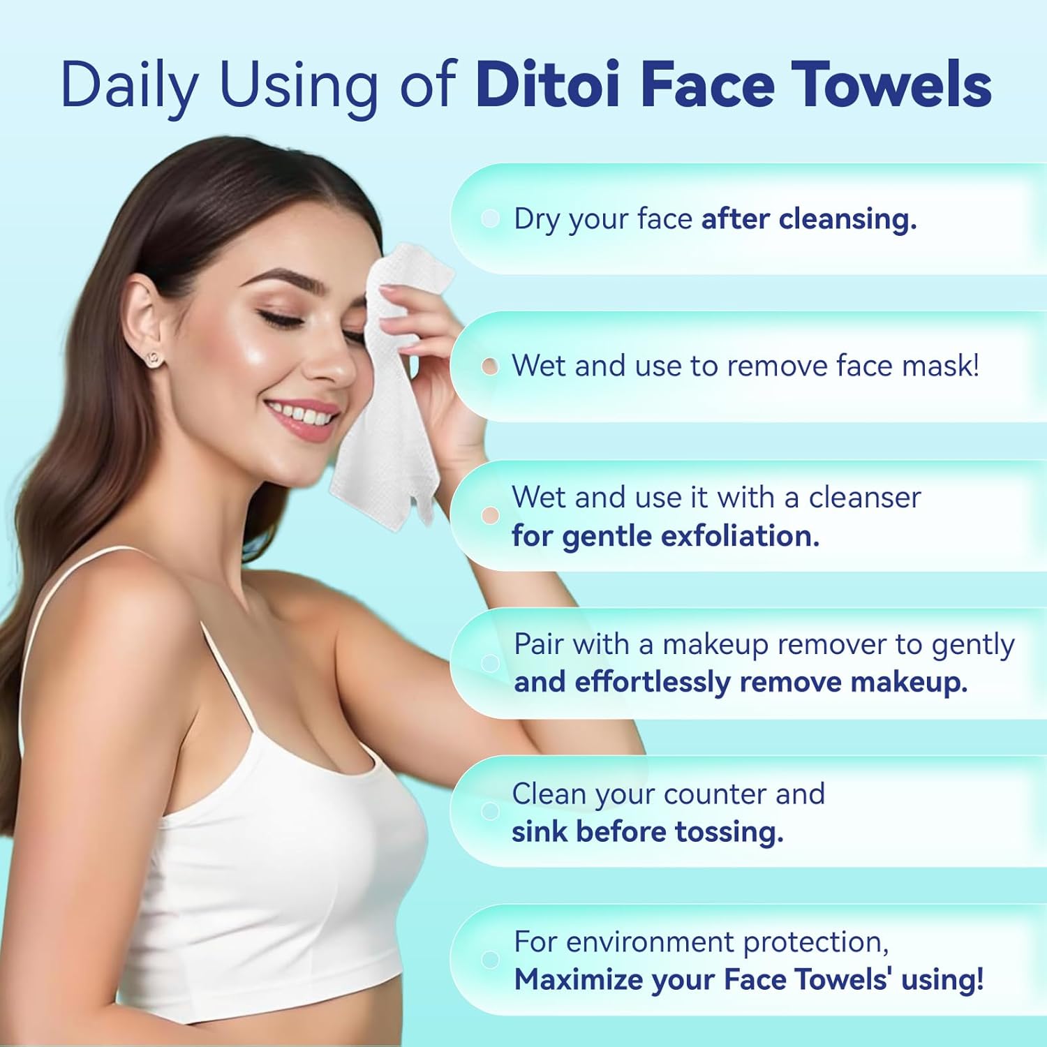 Ultra-Soft Disposable Face Tow - Xl Skincare ulasan dan harga