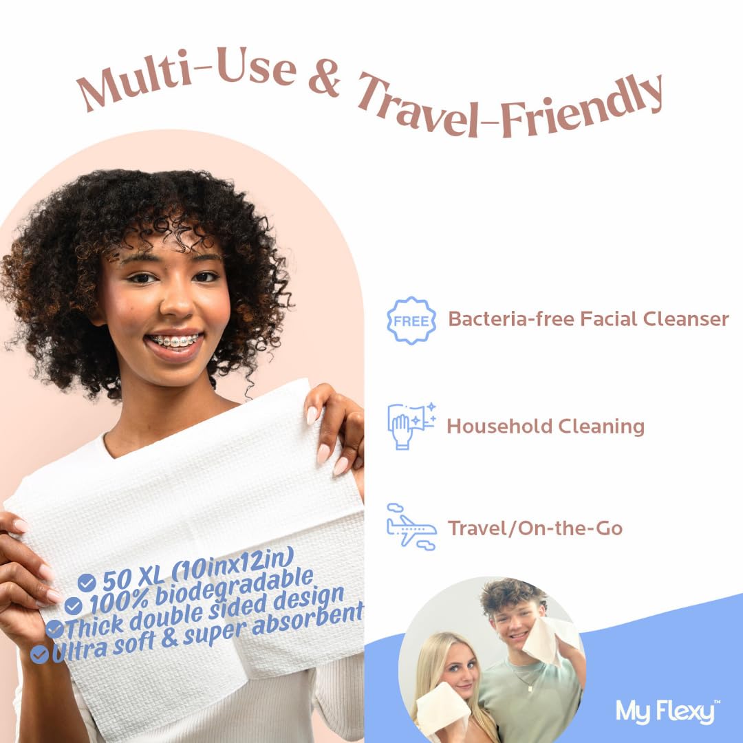 XL Biodegradable Face Towels f - Xl Skincare ulasan dan harga