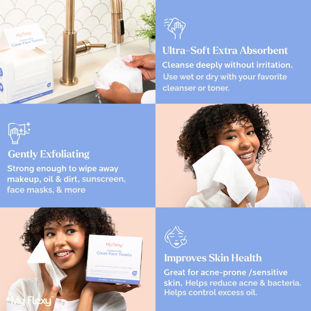 XL Biodegradable Face Towels f - Xl Skincare ulasan dan harga
